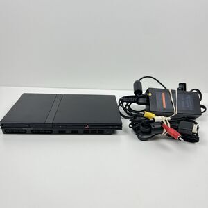 Sony PlayStation 2 PS2 Slim SCPH-75001 Console w/ Cords Tested Working